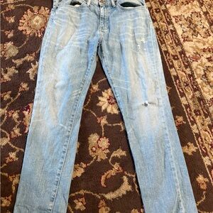 Men 511 Levis Light Blue Distressed Jeans